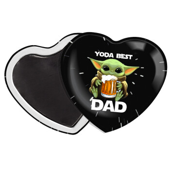 Yoda Best Dad, Μαγνητάκι καρδιά (57x52mm)