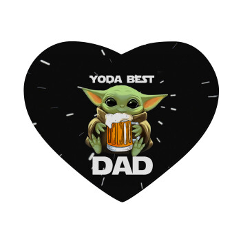 Yoda Best Dad, Mousepad heart 23x20cm
