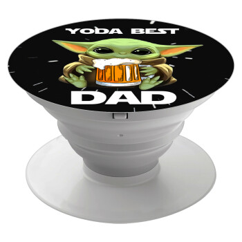 Yoda Best Dad, Pop Socket Λευκό Βάση Στήριξης Κινητού στο Χέρι