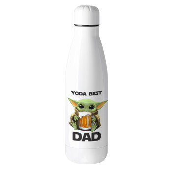 Yoda Best Dad, Μεταλλικό παγούρι θερμός (Stainless steel), 500ml