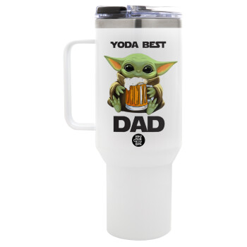 Yoda Best Dad, Mega Stainless steel Tumbler with lid, double wall 1,2L