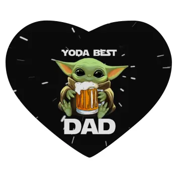 Yoda Best Dad, Mousepad καρδιά 23x20cm