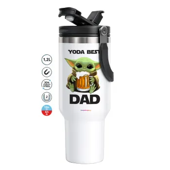 Yoda Best Dad, Mega Stainless steel Tumbler with lid, double wall 1,2L