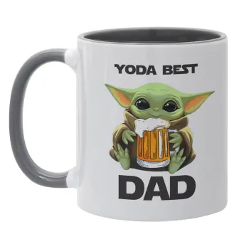 Yoda Best Dad, Mug colored grey, ceramic, 330ml