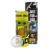Neon Yellow Travel Tumbler θερμό, μεταλλικό καλαμάκι(Ανωξείδωτο 304 Food grade, BPA free, 600ml)