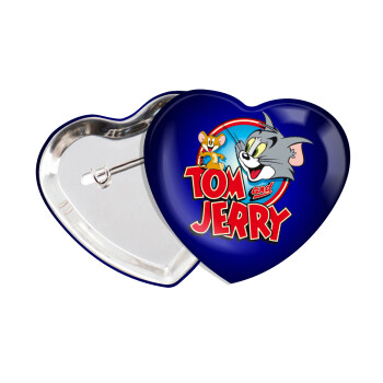 Tom and Jerry, Κονκάρδα παραμάνα καρδιά (57x52mm)