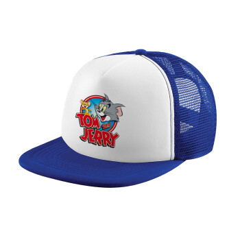 Tom and Jerry, Καπέλο Soft Trucker με Δίχτυ Blue/White 