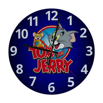 Tom and Jerry, Ρολόι τοίχου γυάλινο (30cm)