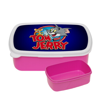Tom and Jerry, ΡΟΖ παιδικό δοχείο φαγητού (lunchbox) πλαστικό (BPA-FREE) Lunch Βox M18 x Π13 x Υ6cm