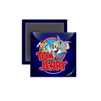 Tom and Jerry, Μαγνητάκι ψυγείου τετράγωνο διάστασης 5x5cm
