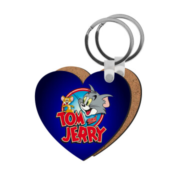 Tom and Jerry, Μπρελόκ Ξύλινο καρδιά MDF
