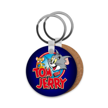 Tom and Jerry, Μπρελόκ Ξύλινο στρογγυλό MDF Φ5cm