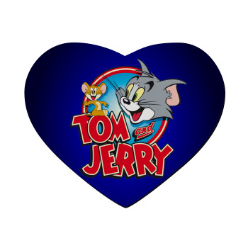 Tom and Jerry, Mousepad heart 23x20cm