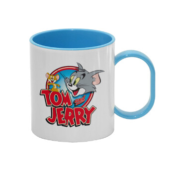 Tom and Jerry, Κούπα (πλαστική) (BPA-FREE) Polymer Μπλε για παιδιά, 330ml