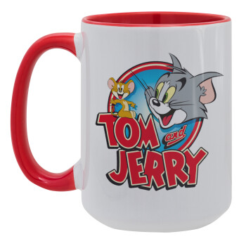 Tom and Jerry, Κούπα Mega 15oz, κεραμική Κόκκινη, 450ml
