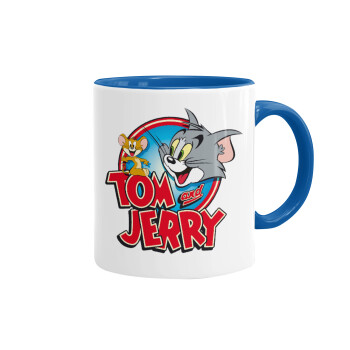 Tom and Jerry, Mug colored blue, ceramic, 330ml