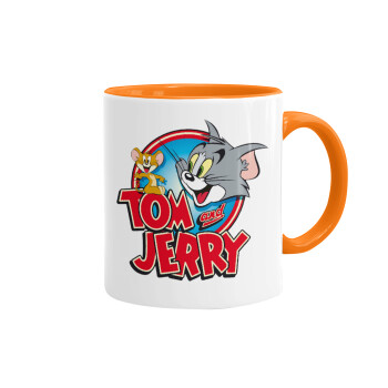 Tom and Jerry, Mug colored orange, ceramic, 330ml