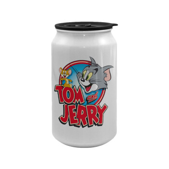 Tom and Jerry, Κούπα ταξιδιού μεταλλική με καπάκι (tin-can) 500ml
