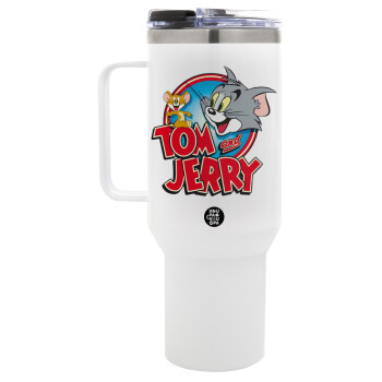 Tom and Jerry, Mega Stainless steel Tumbler with lid, double wall 1,2L