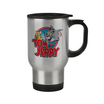 Tom and Jerry, Stainless steel travel mug with lid, double wall 450ml