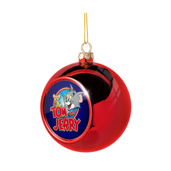 Tom and Jerry, Χριστουγεννιάτικη μπάλα δένδρου Κόκκινη 8cm