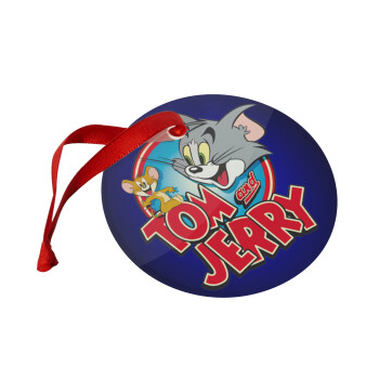 Tom and Jerry, Χριστουγεννιάτικο στολίδι γυάλινο 9cm