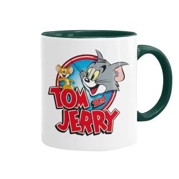 Tom and Jerry, Mug colored green, ceramic, 330ml