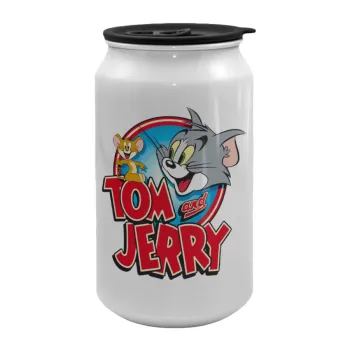 Τομ και Τζέρι, Κούπα ταξιδιού μεταλλική με καπάκι (tin-can) 500ml