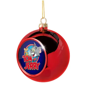 Tom and Jerry, Christmas tree ball Red 8cm