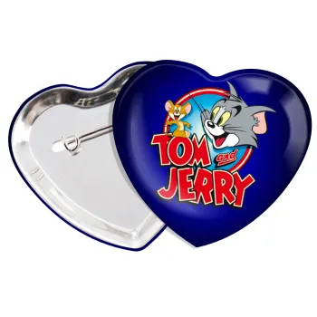 Tom and Jerry, Κονκάρδα παραμάνα καρδιά (57x52mm)