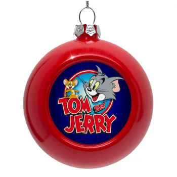 Τομ και Τζέρι, Στολίδι Χριστουγεννιάτικη μπάλα δένδρου Κόκκινη 8cm