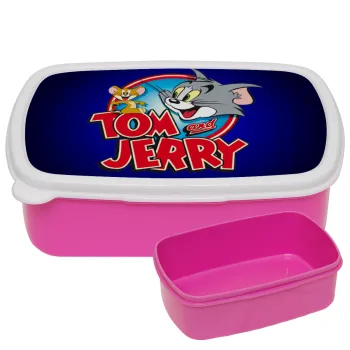 Tom and Jerry, ΡΟΖ παιδικό δοχείο φαγητού (lunchbox) πλαστικό (BPA-FREE) Lunch Βox M18 x Π13 x Υ6cm