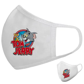 Τομ και Τζέρι, Μάσκα υφασμάτινη υψηλής άνεσης παιδική (Δώρο πλαστική θήκη)