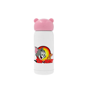 Tom and Jerry, Ροζ ανοξείδωτο παγούρι θερμό (Stainless steel), 320ml