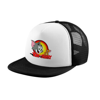 Tom and Jerry, Καπέλο Ενηλίκων Soft Trucker με Δίχτυ Black/White (POLYESTER, ΕΝΗΛΙΚΩΝ, UNISEX, ONE SIZE)