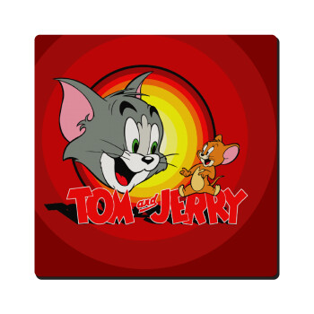 Tom and Jerry, Τετράγωνο μαγνητάκι ξύλινο 6x6cm