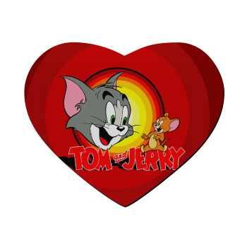 Tom and Jerry, Mousepad heart 23x20cm