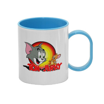 Tom and Jerry, Κούπα (πλαστική) (BPA-FREE) Polymer Μπλε για παιδιά, 330ml