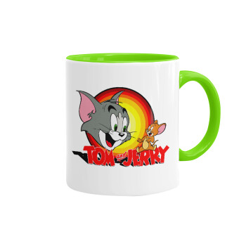 Tom and Jerry, Κούπα χρωματιστή βεραμάν, κεραμική, 330ml