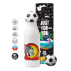 Soccer Metal mug thermos, double wall, 550ml