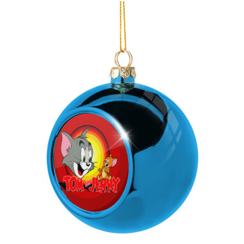 Tom and Jerry, Blue Christmas tree ball ornament 8cm