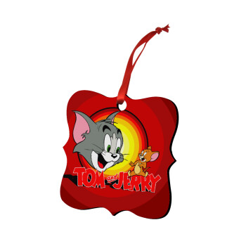 Tom and Jerry, Στολίδι Χριστουγεννιάτικο στολίδι polygon ξύλινο 7.5cm