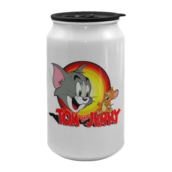 Tom and Jerry, Κούπα ταξιδιού μεταλλική με καπάκι (tin-can) 500ml