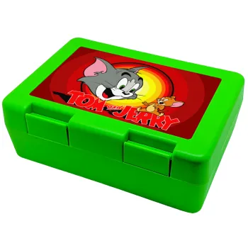 Tom and Jerry, Παιδικό δοχείο κολατσιού ΠΡΑΣΙΝΟ 185x128x65mm (BPA free πλαστικό)