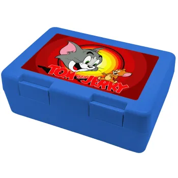 Tom and Jerry, Children's cookie container BLUE 185x128x65mm (BPA free plastic)