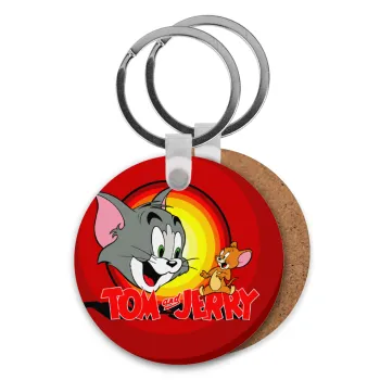 Tom and Jerry, Μπρελόκ Ξύλινο στρογγυλό MDF Φ5cm