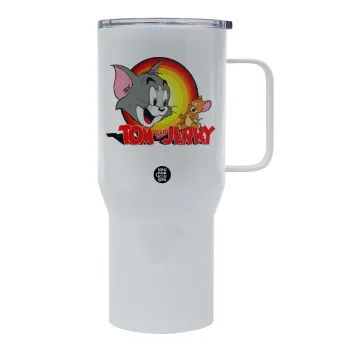 Tom and Jerry, Mega Stainless steel Tumbler with lid, double wall 750L