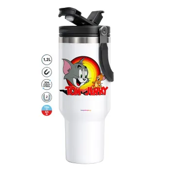 Tom and Jerry, Mega Tumbler με καπάκι, διπλού τοιχώματος (θερμό) 1,2L
