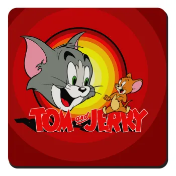 Tom and Jerry, Τετράγωνο μαγνητάκι ξύλινο 9x9cm