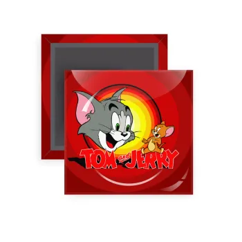 Tom and Jerry, Μαγνητάκι ψυγείου τετράγωνο διάστασης 5x5cm